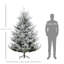 Arbre de Noël artificiel 7,5 pi HOMcom, arbre de Noël articulé en pin avec 1218 branches réalistes, base en acier, ouverture automatique, vert
