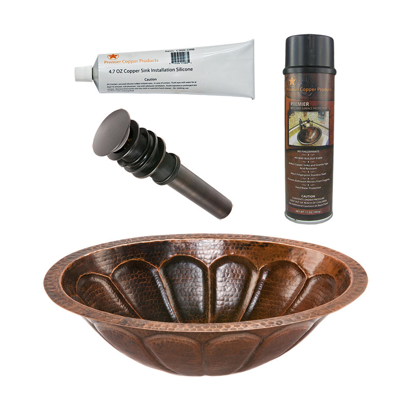 Ensemble de lavabo et de drain pour salle de bain Premier Copper Products BSP5_LO19FSBDB-P