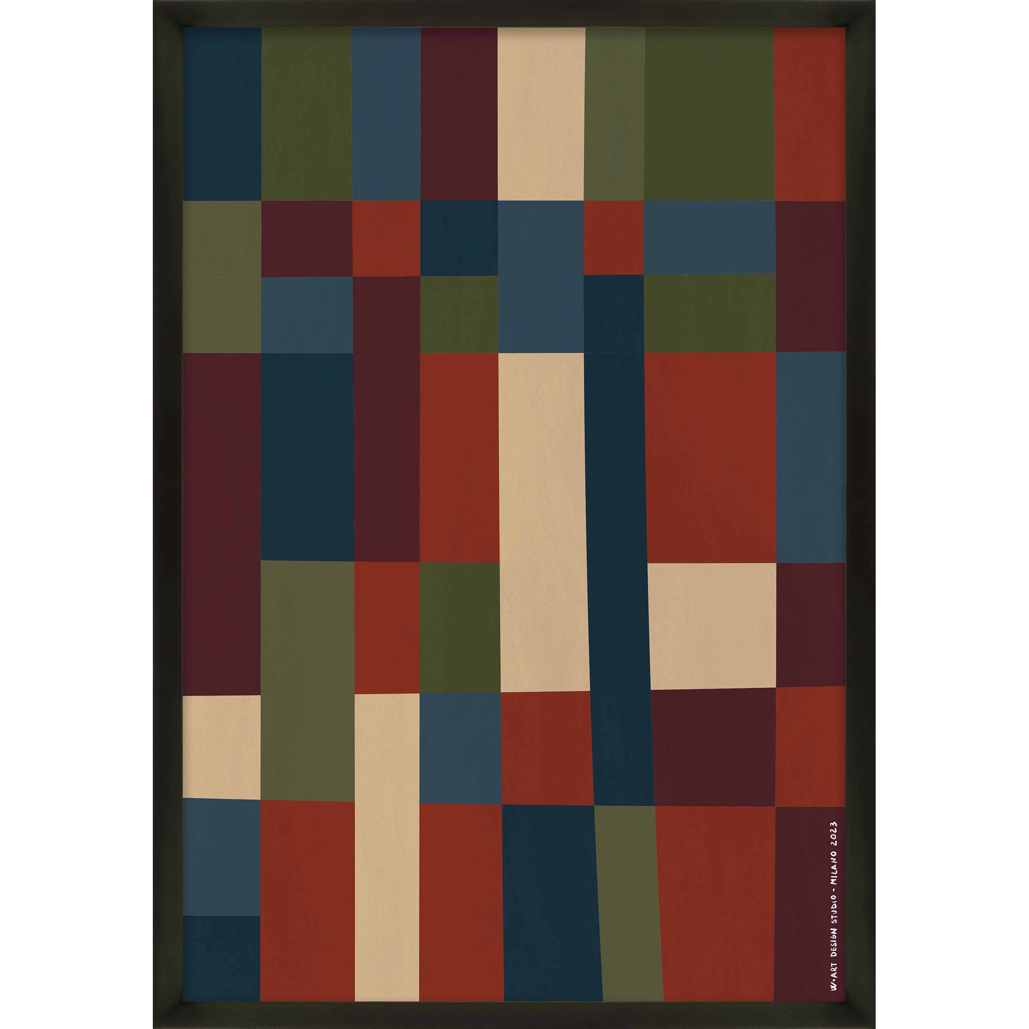 Fragmented Spectrum 6 by Romina Gadler - Framed Wall Art, 20" H x 14" W, Black Framed