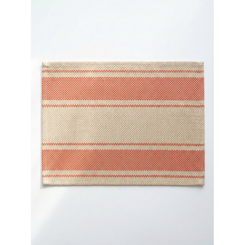 Red Sail Stripe Indoor Outdoor Placemat, Red