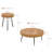  Chakyra 2 Piece Coffee Living Room Table Set with Wooden Growth Ring Tabletop