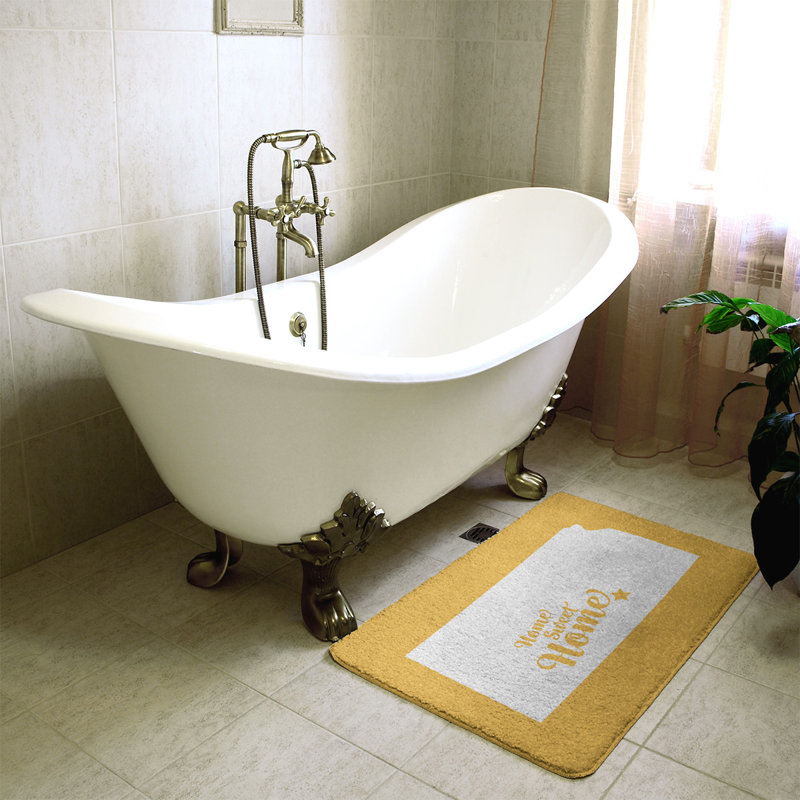 Tapis pour salle de bain wichita doux, l 17 po x L 21 po, Jaune