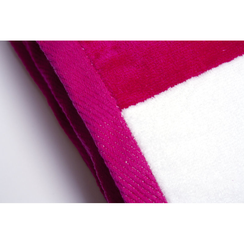 100% Cotton Midweight Beach Towel, Fuchsia