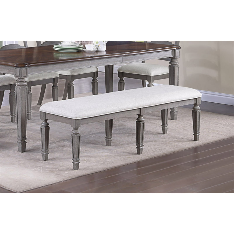 Mobilier de salle à manger de style banquette gris clair 1 pièce