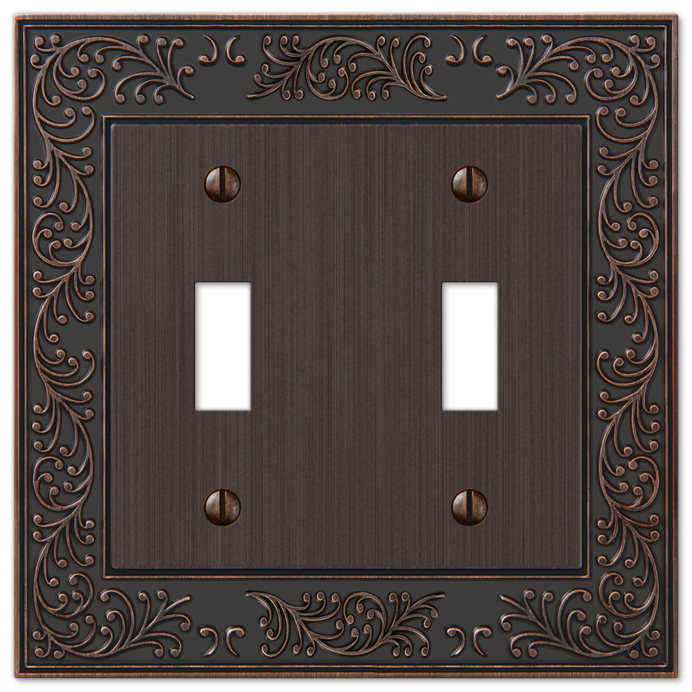 Chanhassen No Subject 2 - Gang Toggle Light Switch Standard Wall Plate Fleur De Lis Living
