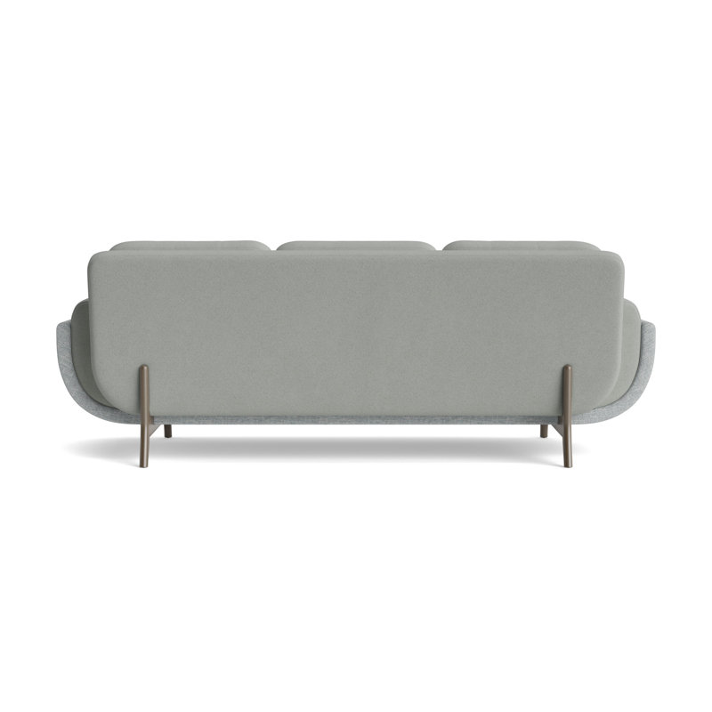 Regatta 100 Sofa, Boucle-Mineral Green/Textured Slub Weave-Sky Blue, Driftwood