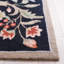 Tapis noir / beige en laine crocheté à la main à motif floral Hollander-21274554