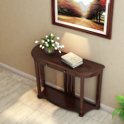 Solid Rubberwood Console Table