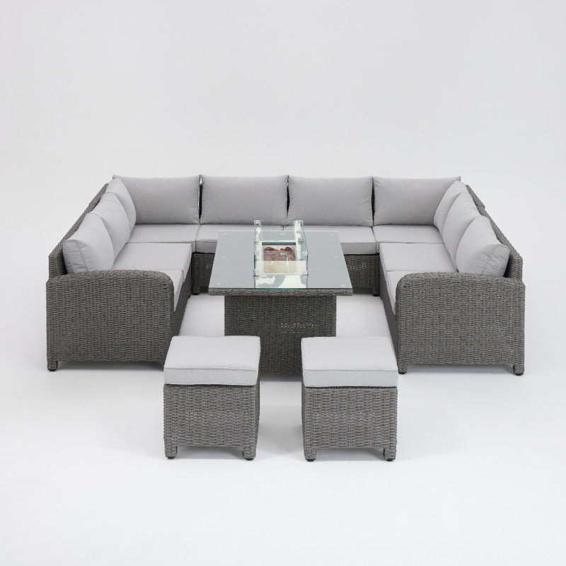 Clontz 10 - Person Garden Lounge Set with Cushions