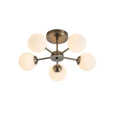 Glass Semi Flush Mount