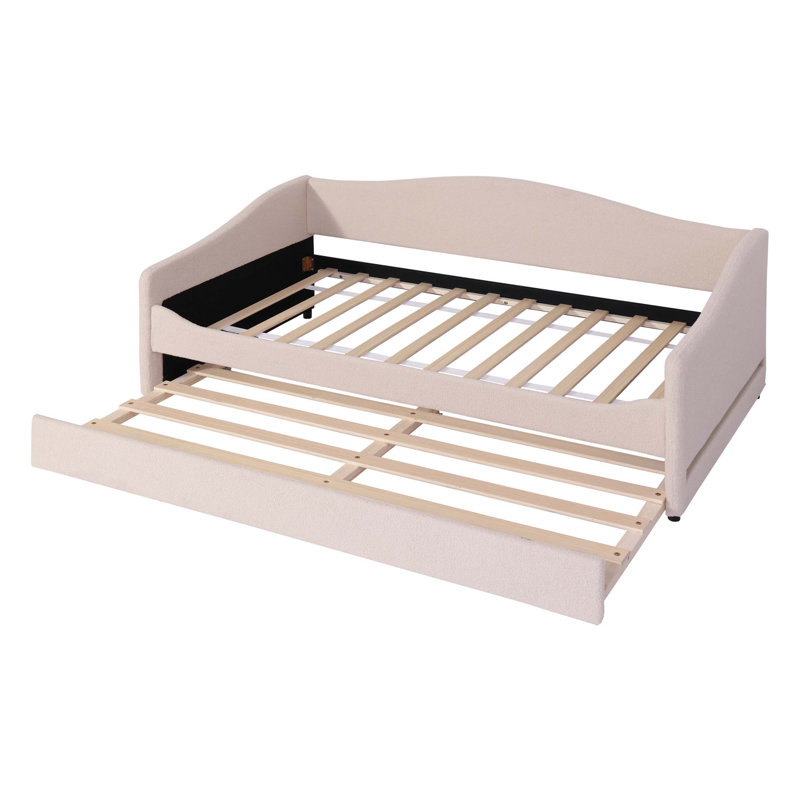 Upholstered Daybed with Smart LED Lighting and Trundle, a Functional and Stylish Addition for Modern Living Spaces, Twin