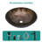 Bathroom Artistic Tempered Glass Vessel Bathroom Sink With Black Faucet And Pop-Up Drain, Textured Brown Oval Basin Tempered Glass Vanity(Includes Only The Bathroom Sink)-2127953985