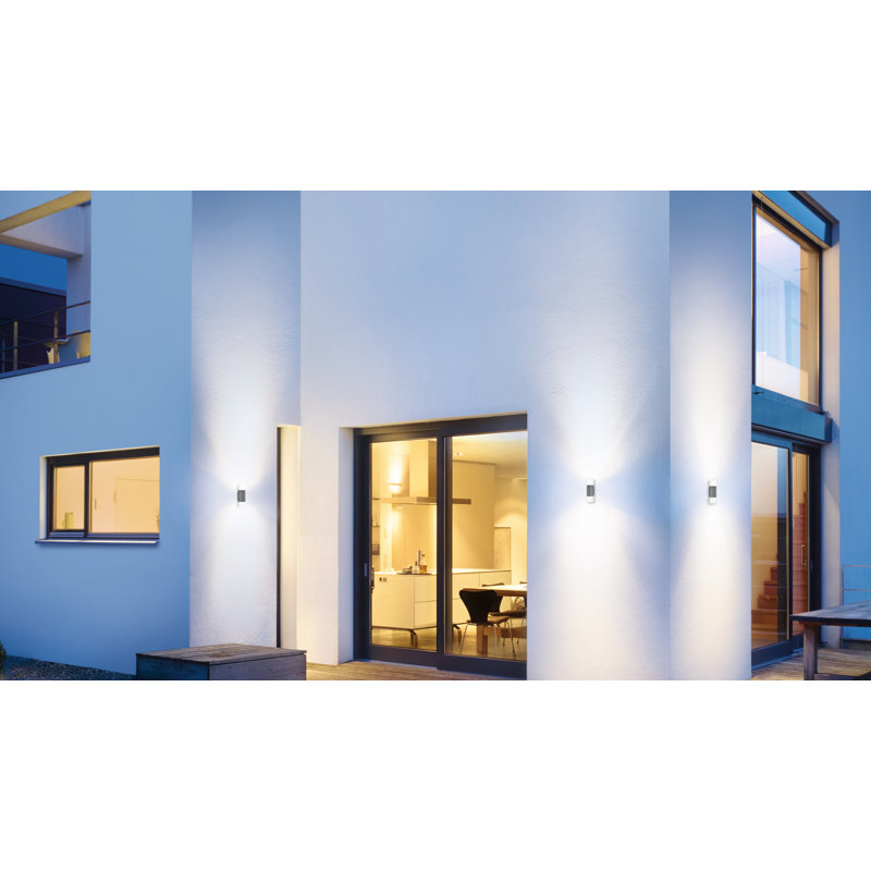 LED Outdoor Wall Light L 910 Anthracite No Sensor Up-/Downlight