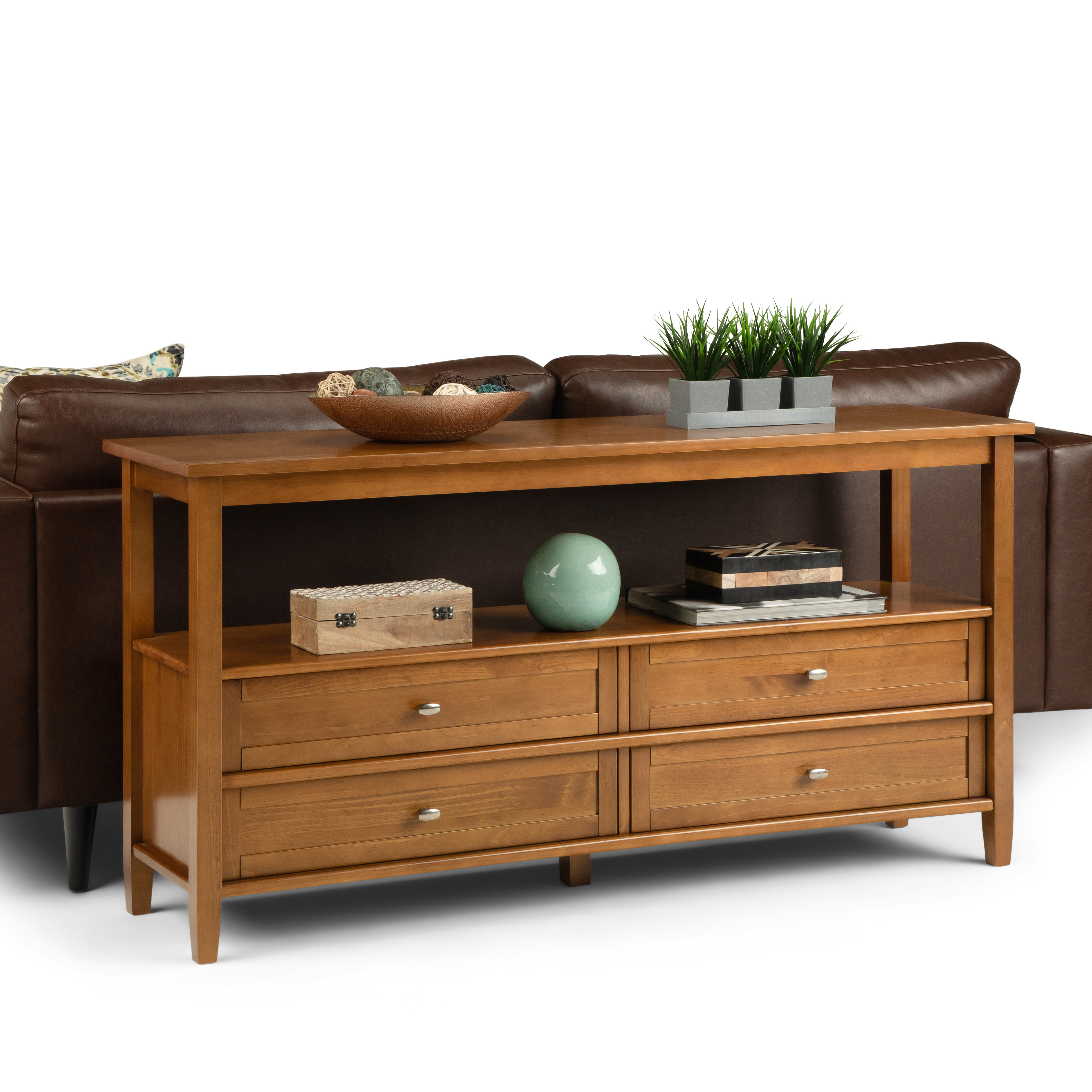 Simpli Home Warm Shaker 60" Solid Wood Console Table & Reviews | Wayfair