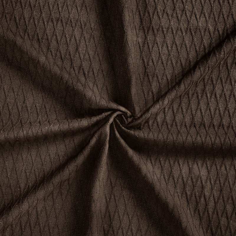 Jeté toutes saisons 100% coton Diamond Weave, Très grand californien, Chocolat