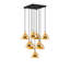 Mullein 9 - Light Black Cluster Pendant-124228564