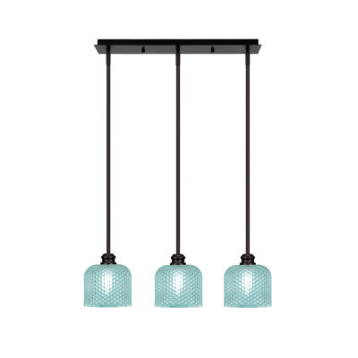 Edge 3 Light Linear Pendalier With 6" Glass