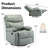 Faux Leather Nursery Rocker Recliner ,swivel Recliners For Small Spaces, Living Room Recliner With Overstuffed Arm And Back-Green-1832841218