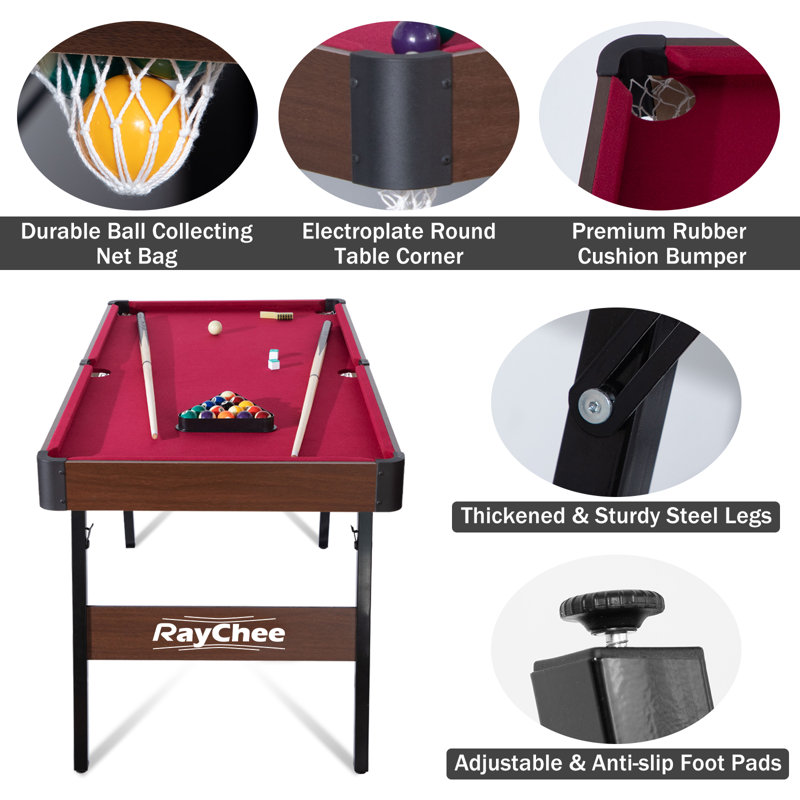 Table de billard portative RayChee, Rouge