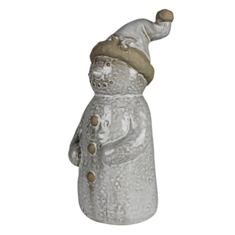 Bonhomme de neige avec capuchon, céramique