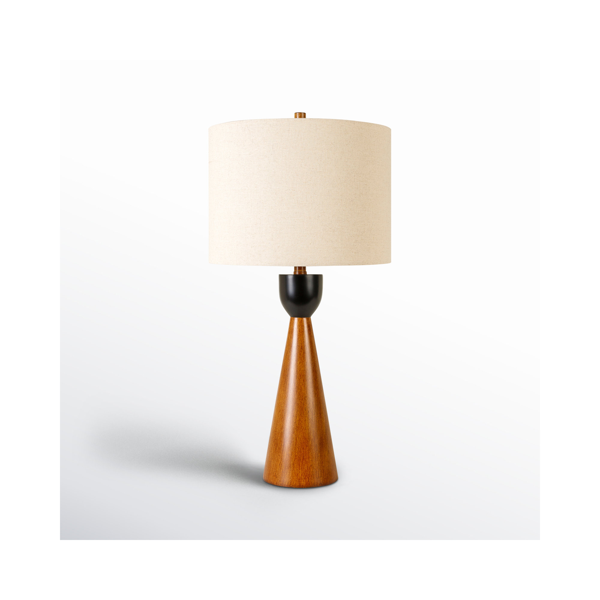 Edwards 29" H Resin and Composite Table Lamp with Linen Drum Shade