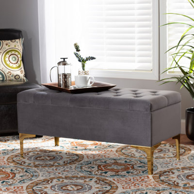 Karlesha Velvet Ottoman
