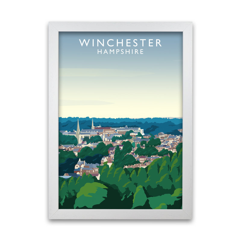 Winchester Hampshire by Richard O'Neill - Single Picture Frame Print, 594 cm H x 42 cm W, White