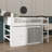  Loft Bed With Storage Cabinet, Wardrobe & Integrated Lighting, Sturdy Wooden Loft Bed With Ladder & Safety Rails For Teens-645069590-645069673