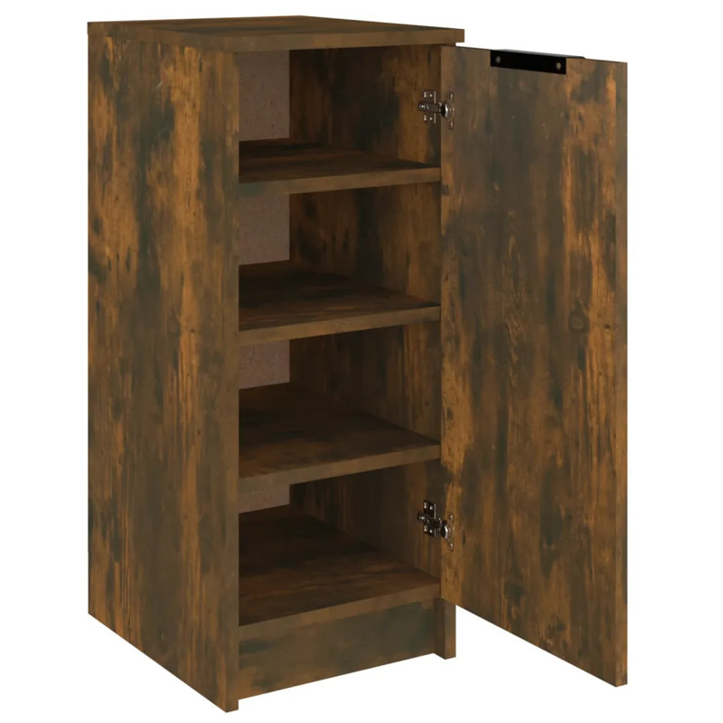 4 Pair Shoe Storage, Smoked Oak