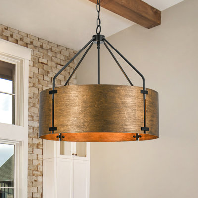 Laliyah 4 - Light Dimmable Drum Chandelier