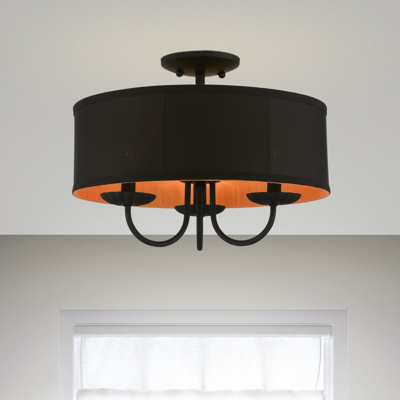 Byerley Semi Flush Mount, 12" H x 16" W x 16" D