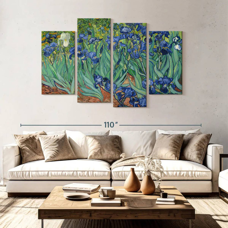 Harnek Irises 1889, H 54 po x l 84 po