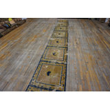 Antique Chinese - Ningxia Large Hallway Runner Wool Yellow Rug