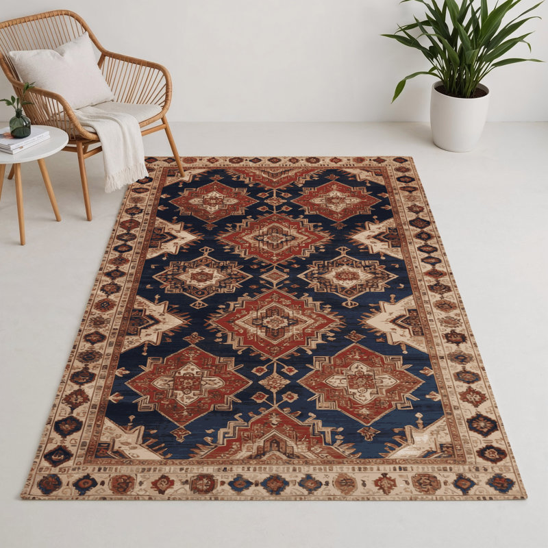 Tapis d'intérieur et d'extérieur brun Persian, Rectangulaire 3 pi x 5 pi