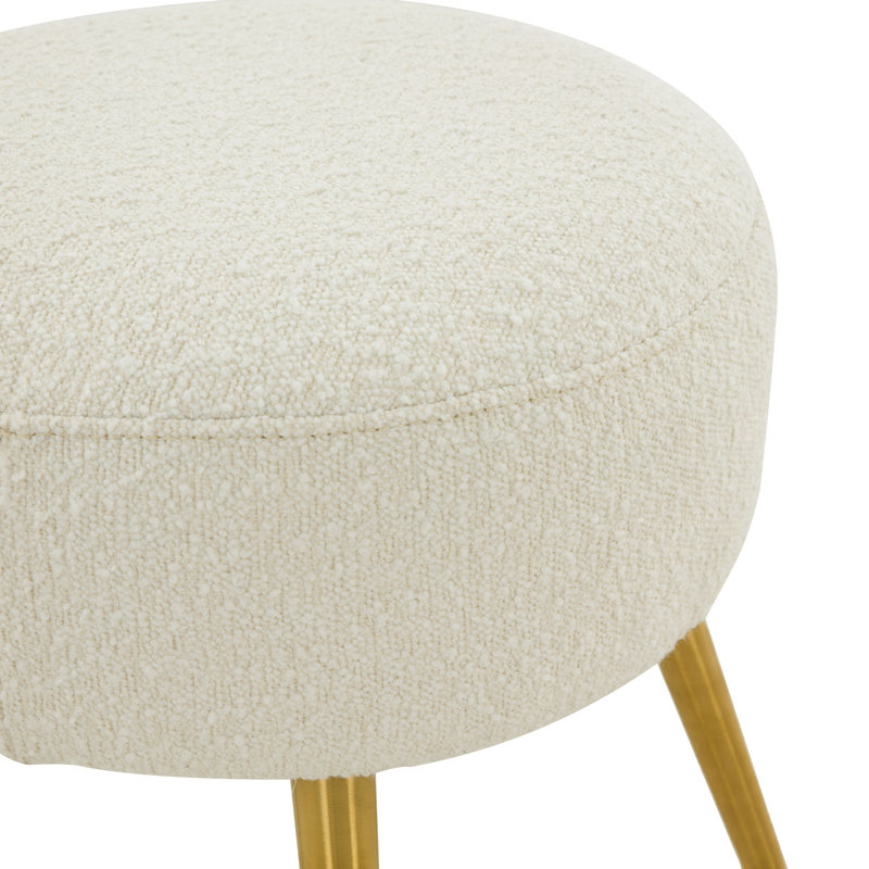 Repose-pieds standard rond 19,7 po Loranzo, Ivoire ivoire