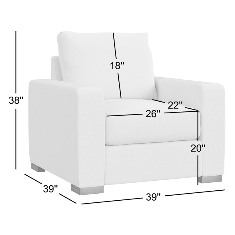 Oliver Chair And Ottoman, Beige