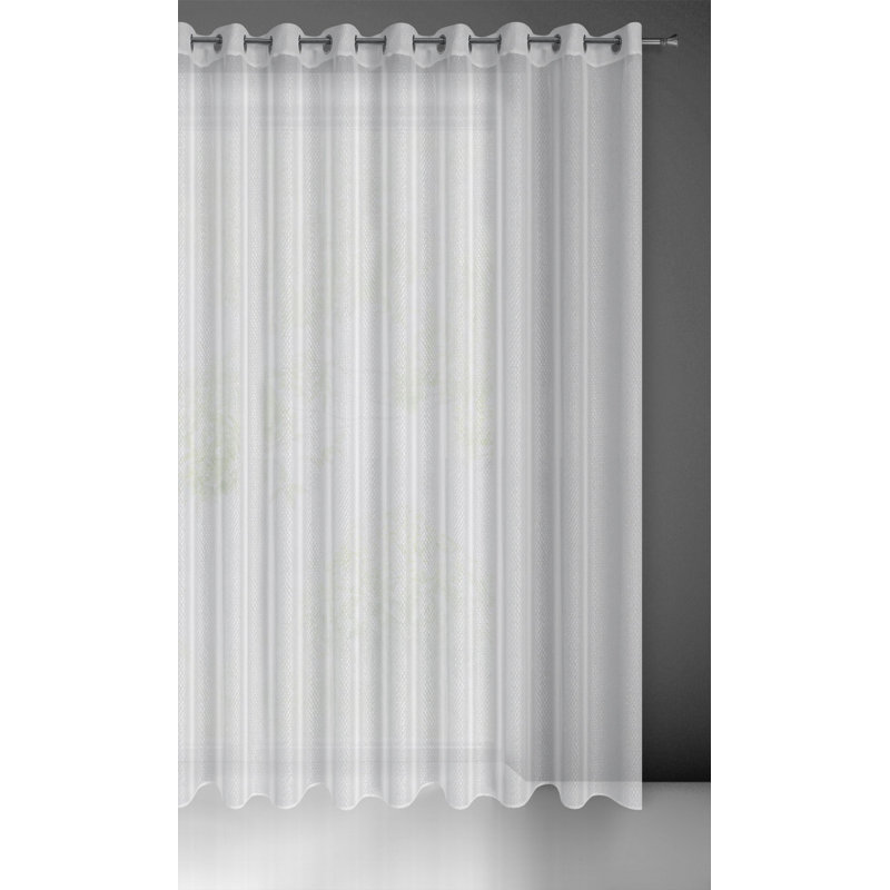 Kanethia Sheer Curtain Single Panel, 250cm H x 300cm W