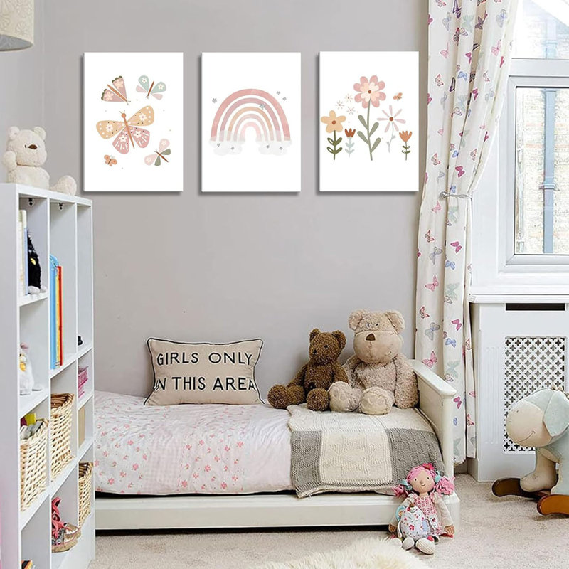 Boho Nursery Canvas Wall Art Children Room Painting Picture Wall Decor Poster Print Artwork For Bedroom Children Room Home Decoration