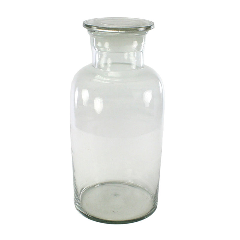 Pot de pharmacie avec bouchon, H 13 po x l 6 po x P 6 po