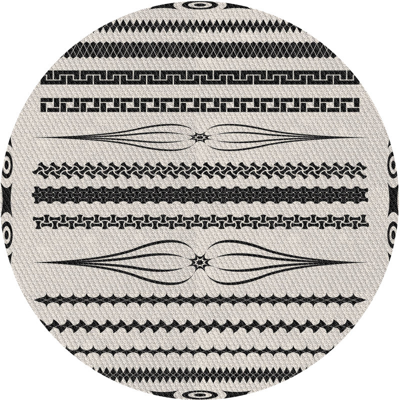 Chevron Indoor Rug, Round 3'