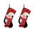 2pk 19.00"L Hooked Stocking, 3D Penguin