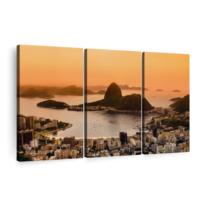 Architecture " Rio De Janeiro " 3 - Pieces, 48" H x 74" W x 1.25" D