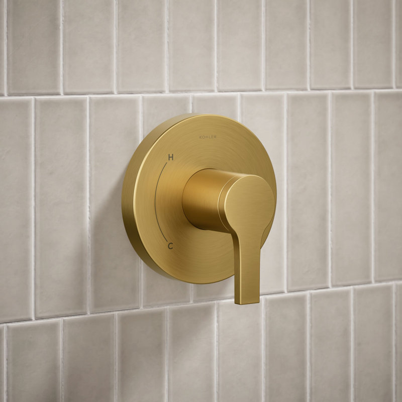 Elate Rite-Temp Shower Trim Kit, 2.5 Gpm, Brushed Brass