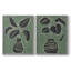 Palmier en pot Jade I - impression encadrée de qualité supérieure - prêt à être accroché - aucun clou requis - aucun clou requis-311050223-311050222