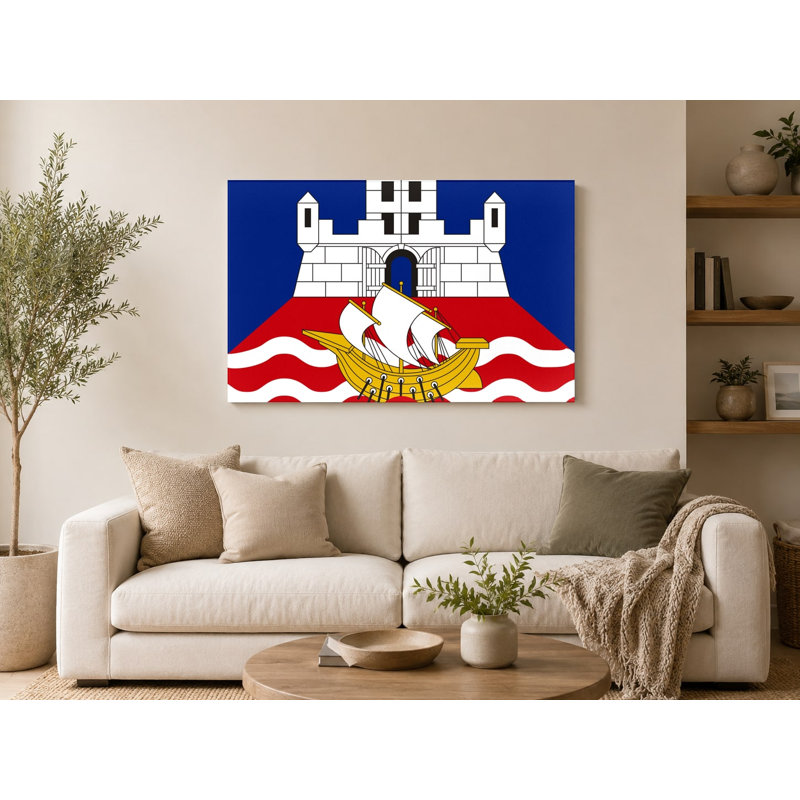 Art mural sur toile, "Capitale serbe", H 20 po x l 24 po