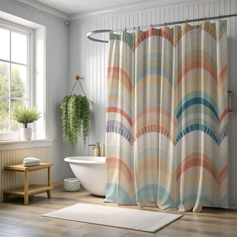 Rideau de douche Imina, H 74 po x l 71 po