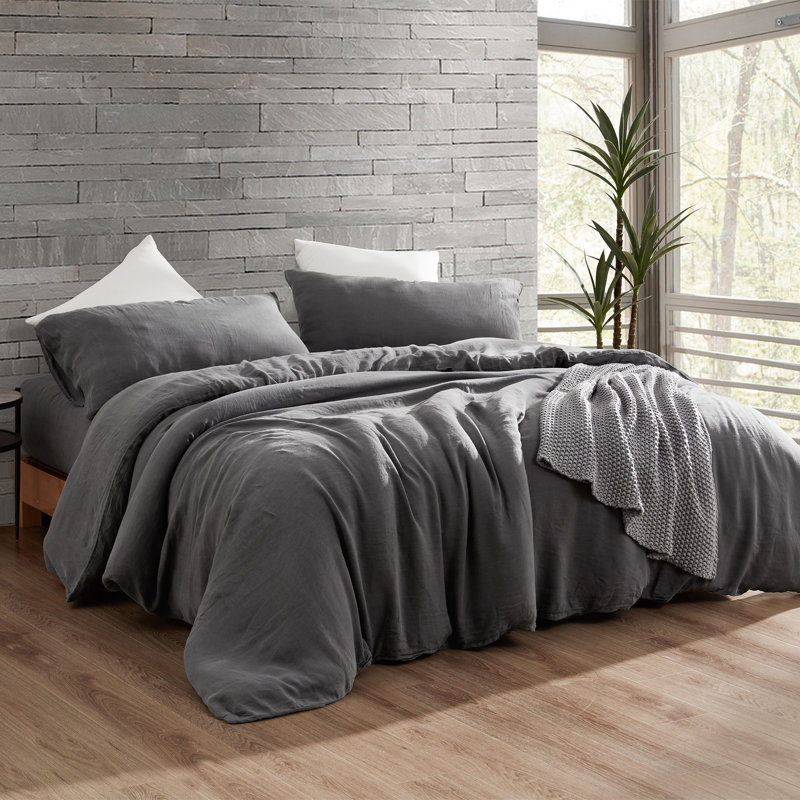 Dark Sky Reserve Linen Duvet Cover, Queen Duvet Cover, White