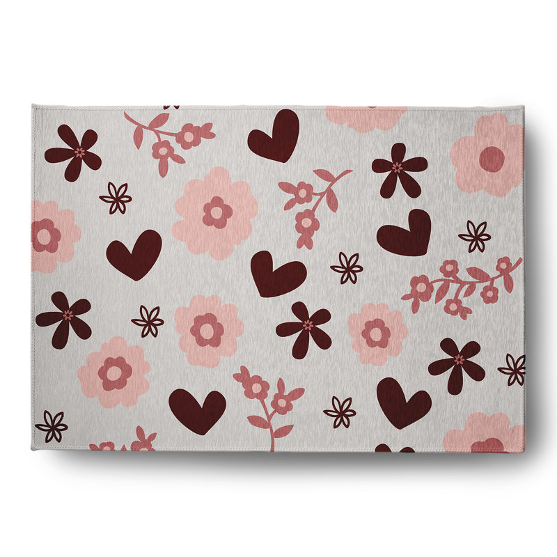 Chenille Floral Indoor Rug, Rectangle 5' x 7'