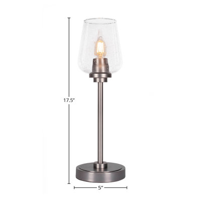 Whitmire Accent Lamp Shown With 5" Clear Bubble Glass