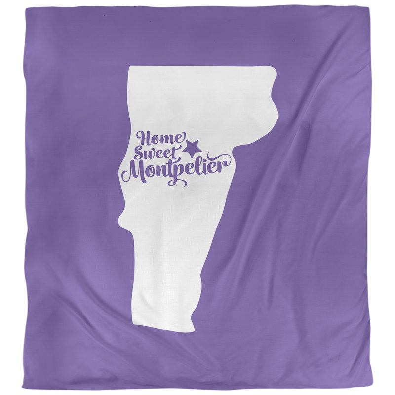 Housse de couette réversible simple montpelier vermont, Housse de couette pour grand lit, Mauve, Polyester brossé